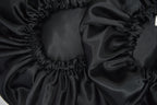 Dubbelzijdige Satijnen Jongens Bonnet – Black | Zacht & Beschermend voor Kinderhaar