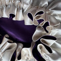Dubbelzijdige Satijnen Meisjes Bonnet – Purple Cream | Zacht & Beschermend voor Kinderhaar