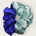 Luxe Satijnen Scrunchie – Zacht voor je Haar, Sterk in Stijl – Blue/Mint