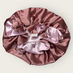 Dubbelzijdige Satijnen Bonnet – Rosy Duo | Luxe bescherming voor je haar