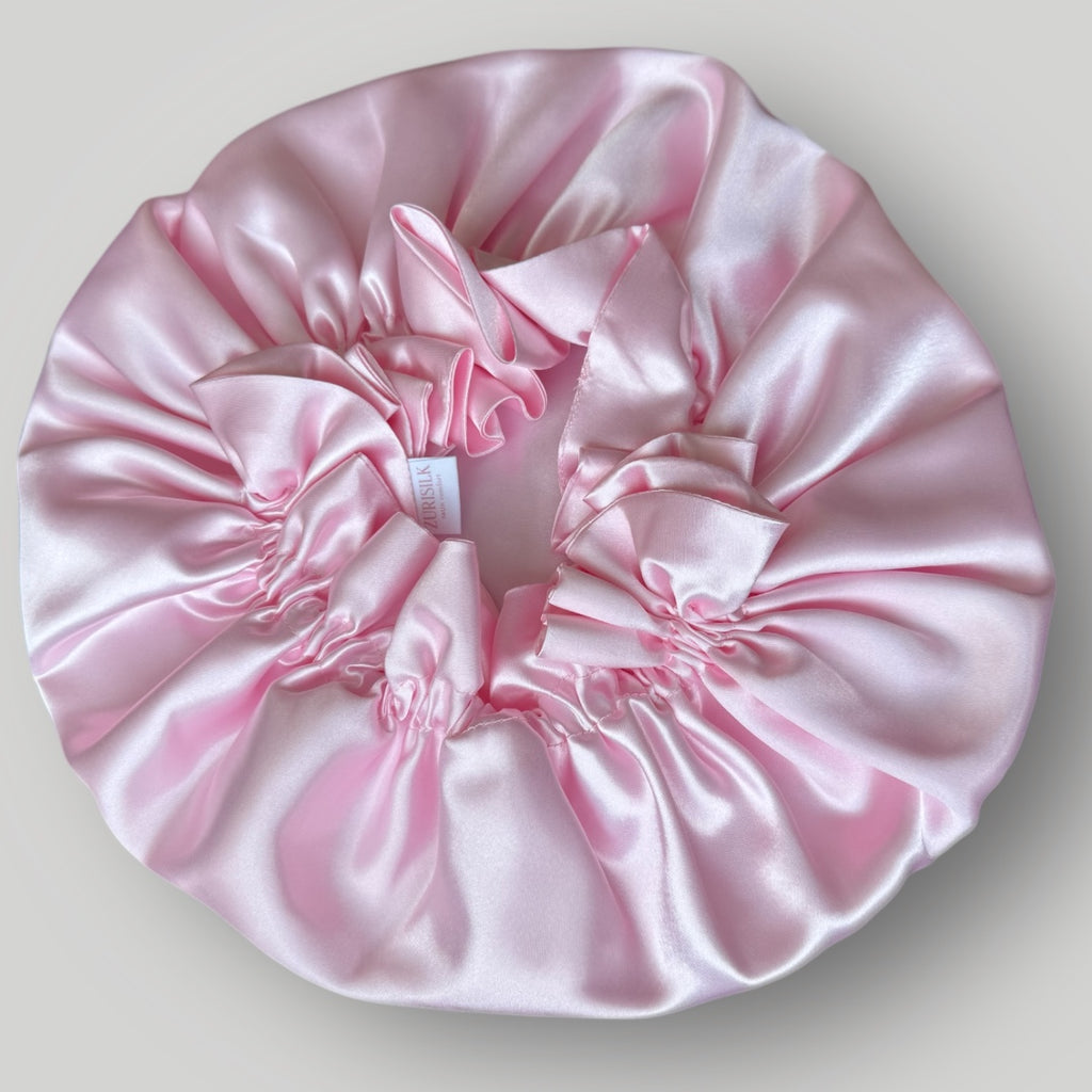 Dubbelzijdige Satijnen Bonnet – Baby Pink | Luxe bescherming voor je haar