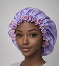 Dubbelzijdige Satijnen Bonnet - Lilac Blush | Luxe bescherming voor je haar