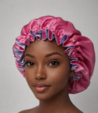 Dubbelzijdige Satijnen Bonnet - Pink Lilac | Luxe bescherming voor je haar