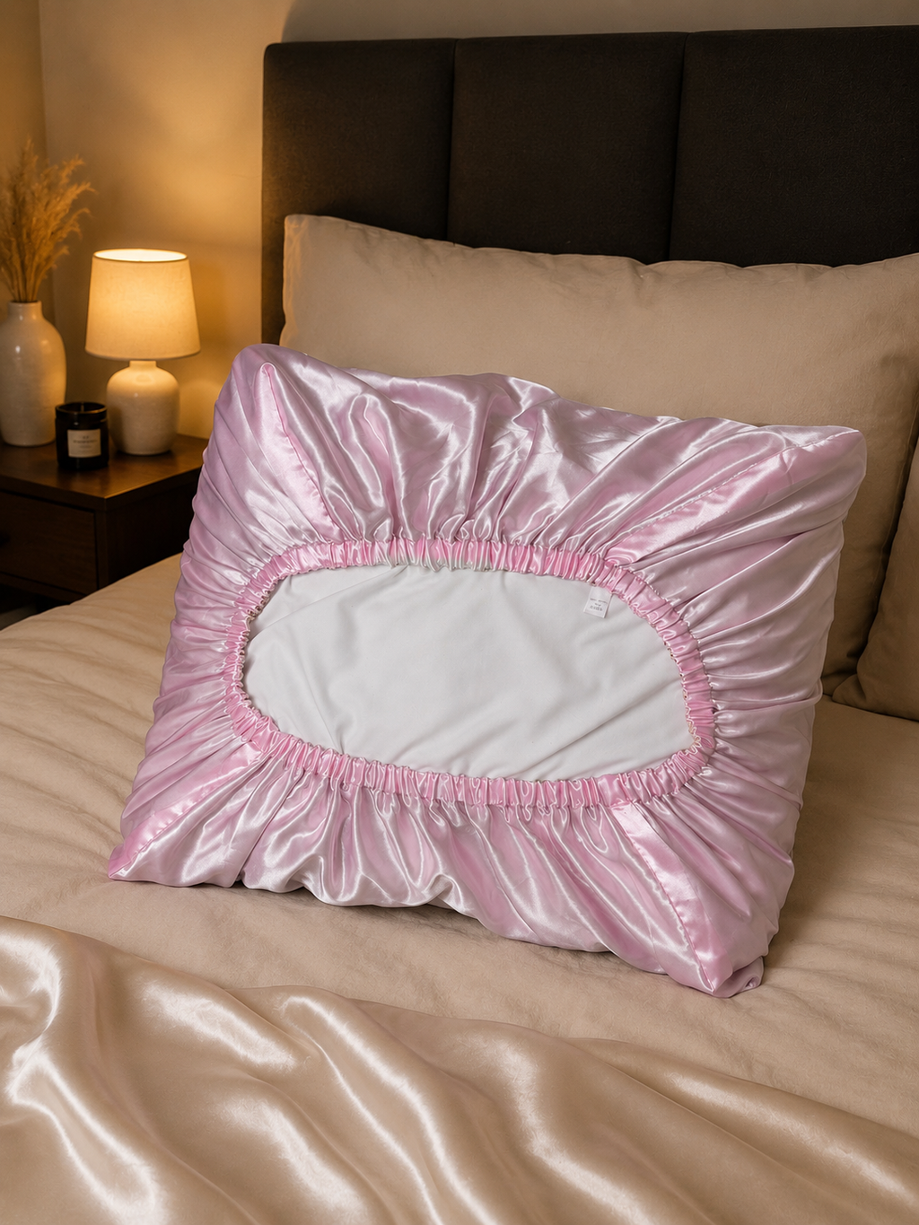 Luxury Satin Pillowcase – Champagne Pink