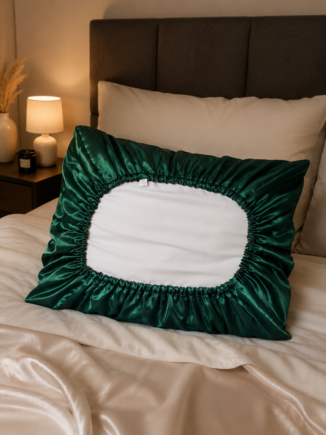 Luxury Satin Pillowcase – Champagne Green