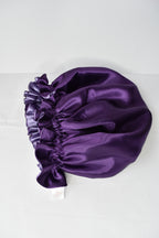 Dubbelzijdige Satijnen Bonnet – Purple Lavendel