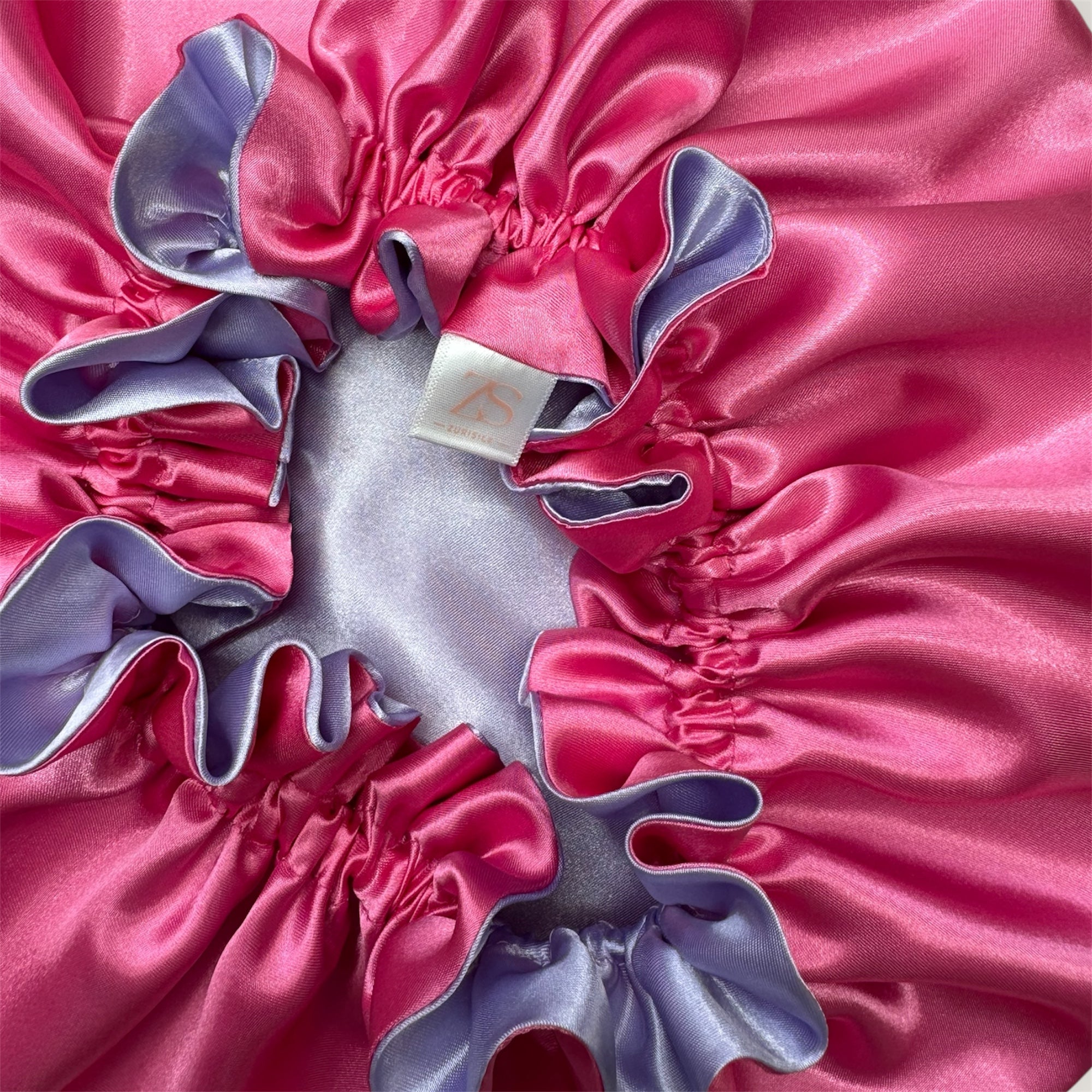 Dubbelzijdige Satijnen Bonnet - Pink Lilac | Luxe bescherming voor je haar