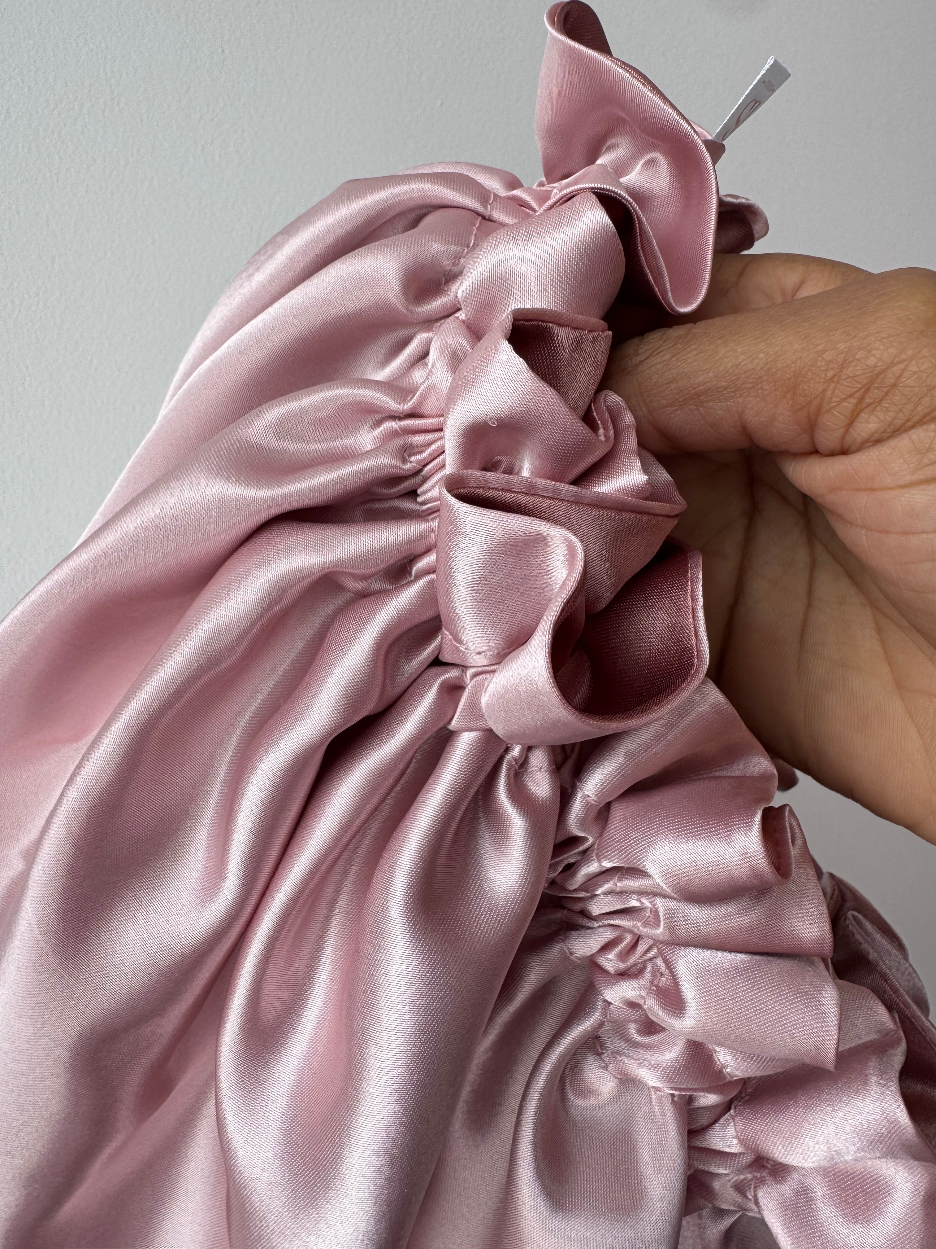 Dubbelzijdige Satijnen Bonnet – Soft Rosy | Luxe bescherming voor je haar